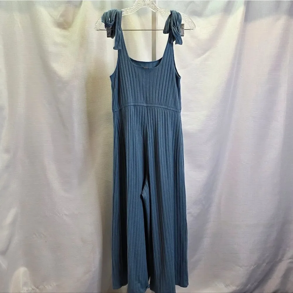 Gilly Hicks Blue Dreamworthy Soft Ribbed Jumpsuit Size Small